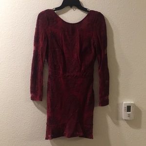 For Love & Lemons Maroon Dress